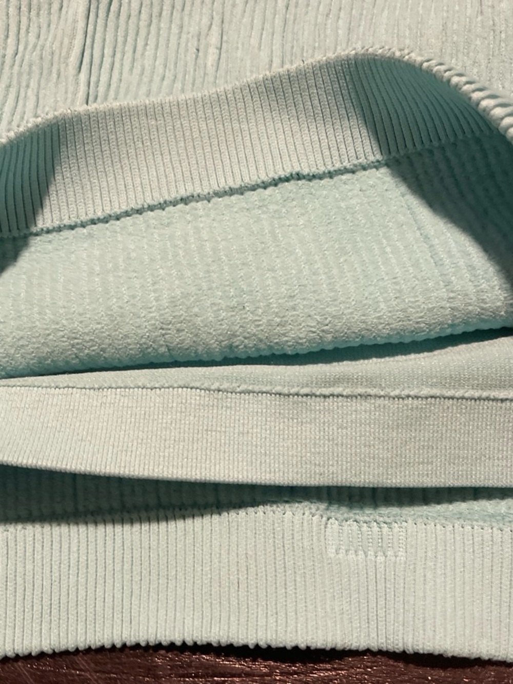 Ribbed Halter Crop Top - Aqua Blue - Picture 3 of 5